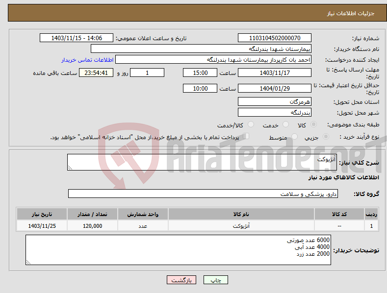 تصویر کوچک آگهی نیاز انتخاب تامین کننده-آنژیوکت