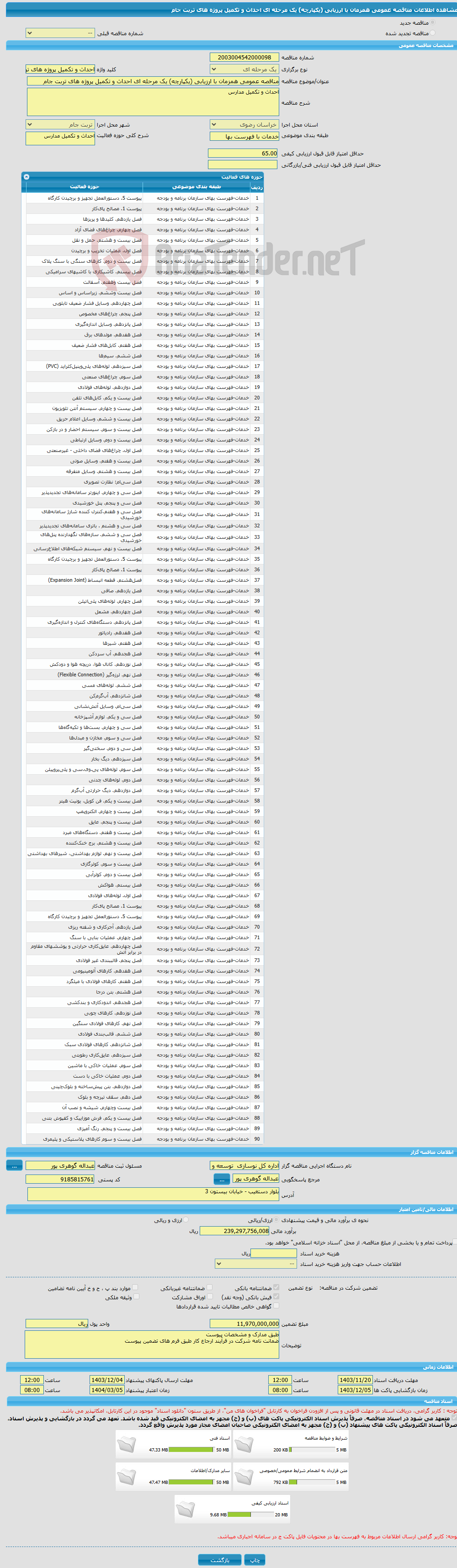 تصویر کوچک آگهی مناقصه عمومی همزمان با ارزیابی (یکپارچه) یک مرحله ای احداث و تکمیل پروژه های تربت جام 