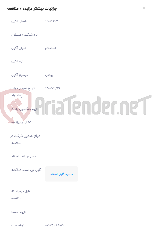 تصویر کوچک آگهی پیکتل