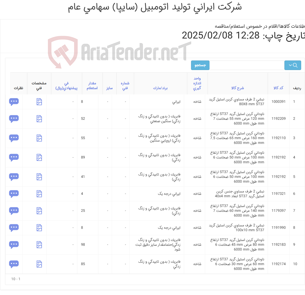 تصویر کوچک آگهی ناودانی - (آهن آلات)