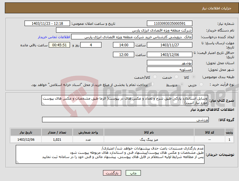 تصویر کوچک آگهی نیاز انتخاب تامین کننده-وسایل استاندارد پارکی طبق شرح و تعداد و عکس های در پیوست( الزما طبق مشخصات و عکس های پیوست مورد نیاز است)