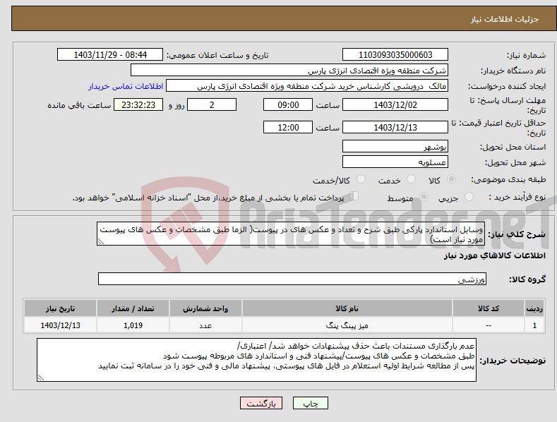 تصویر کوچک آگهی نیاز انتخاب تامین کننده-وسایل استاندارد پارکی طبق شرح و تعداد و عکس های در پیوست( الزما طبق مشخصات و عکس های پیوست مورد نیاز است)
