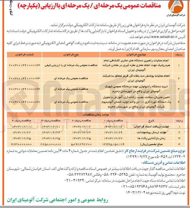 تصویر کوچک آگهی خرید دستگاه رادیولوژی جهت درمانگاه عمومی شهرک آلومینای ایران