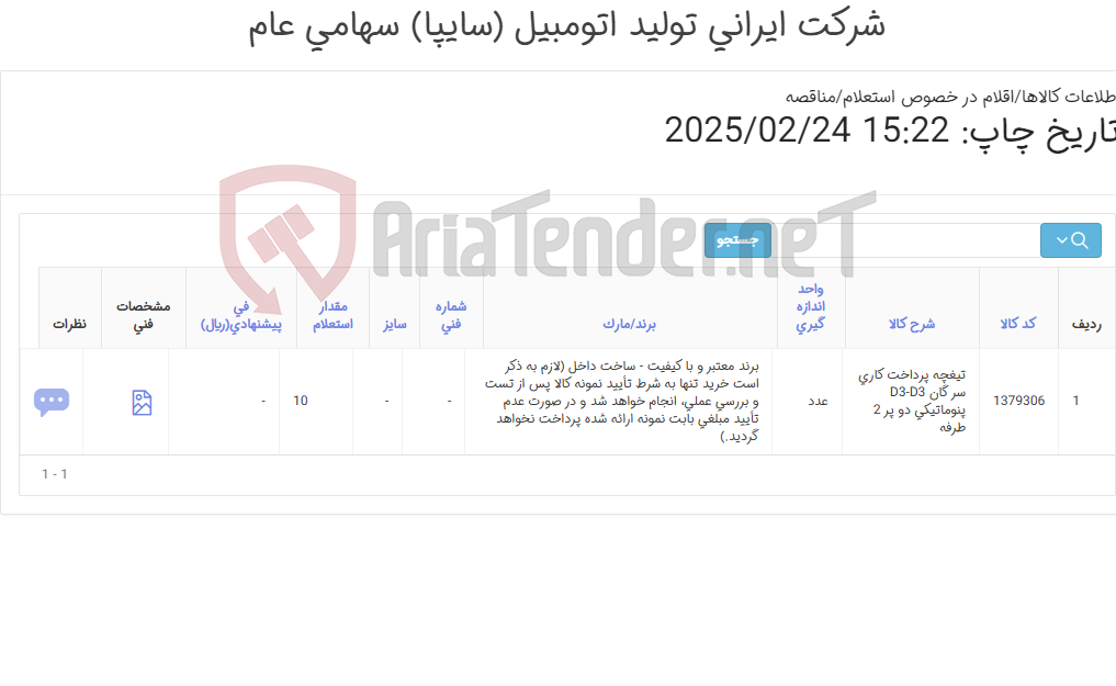 تصویر کوچک آگهی تیغچه پرداخت کاری سر گان D3-D3 پنوماتیکی دو پر 2 طرفه