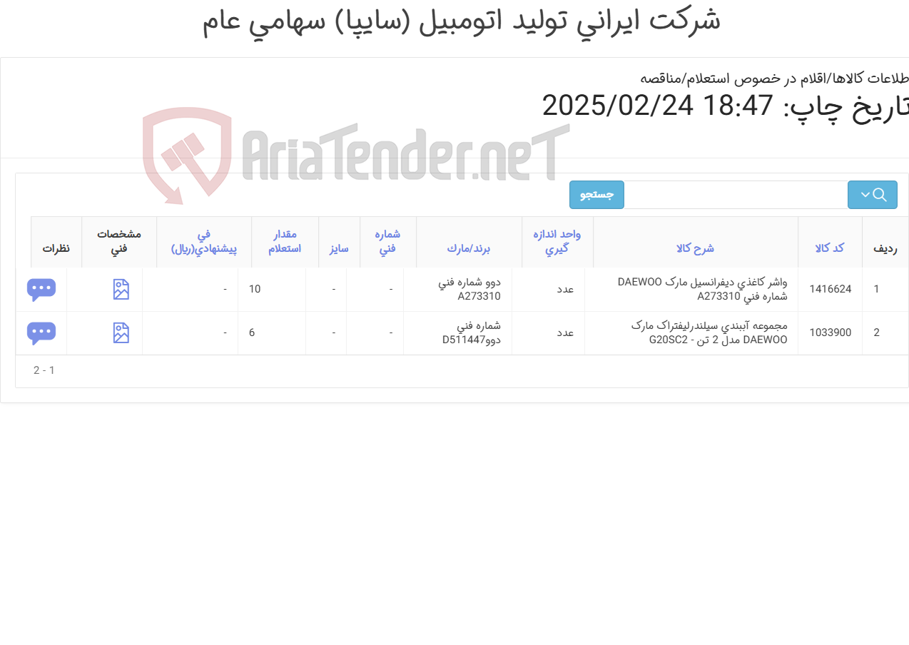 تصویر کوچک آگهی واشر و مجموعه آببندی لیفتراک دوو2تن