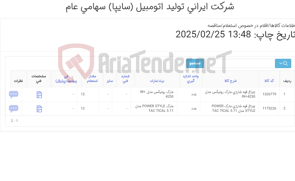 تصویر کوچک آگهی انواع چراغ قوه