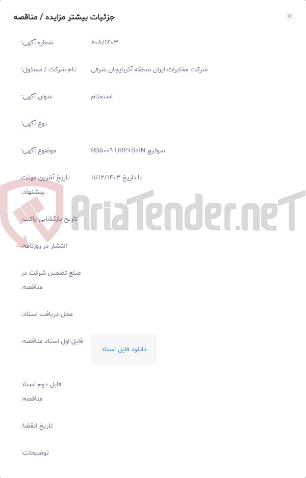 تصویر کوچک آگهی سوئیچ RB5009 URP+S+IN