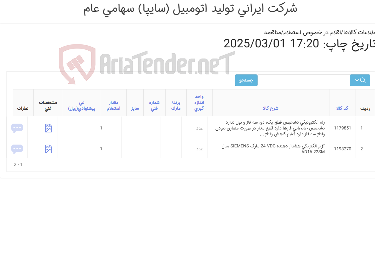 تصویر کوچک آگهی رله / آژیر