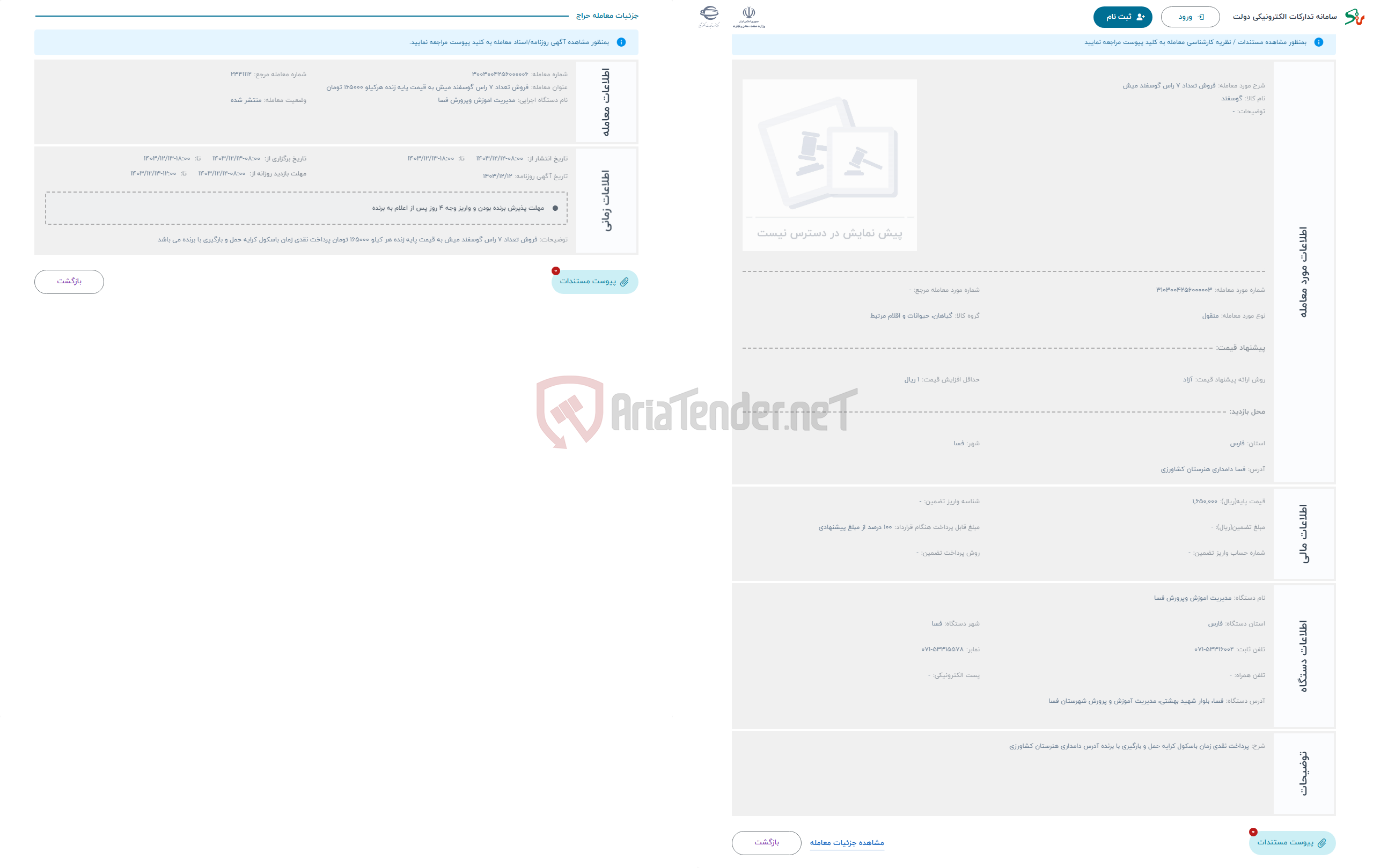 تصویر کوچک آگهی حراج فروش تعداد 7 راس گوسفند میش 