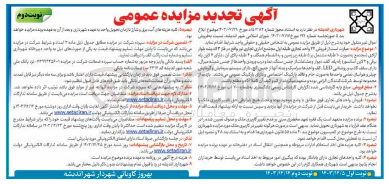 تصویر کوچک آگهی فروش ۲۲ واحد تجاری