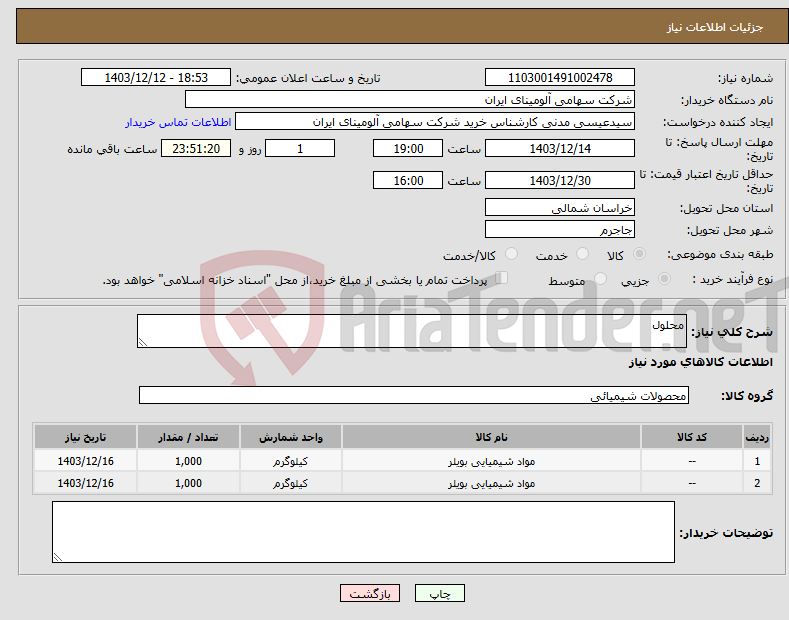 تصویر کوچک آگهی نیاز انتخاب تامین کننده-محلول
