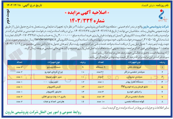تصویر کوچک آگهی کوله دستگاه تنفسی 
