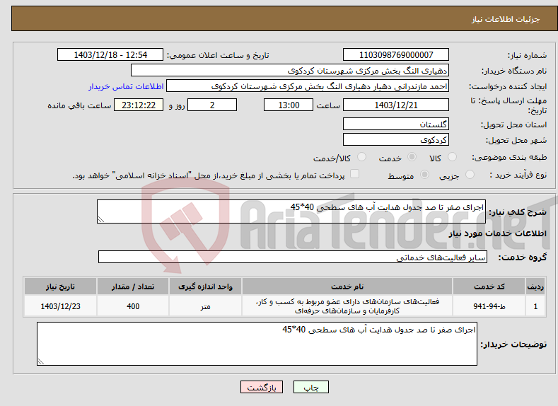 تصویر کوچک آگهی نیاز انتخاب تامین کننده-اجرای صفر تا صد جدول هدایت آب های سطحی 40*45 