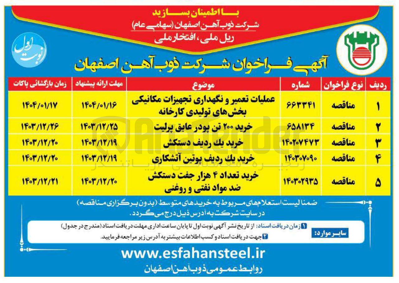 تصویر کوچک آگهی عملیات تعمیر و نگهداری تجهیزات مکانیکی بخش های تولیدی کارخانه 