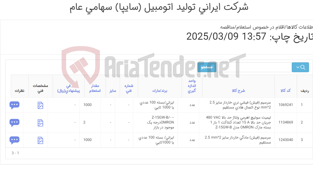 تصویر کوچک آگهی لیمیت سوئیچ ‎اهرمی‏ و سرسیم فیشی خار دار ( نرو ماده)