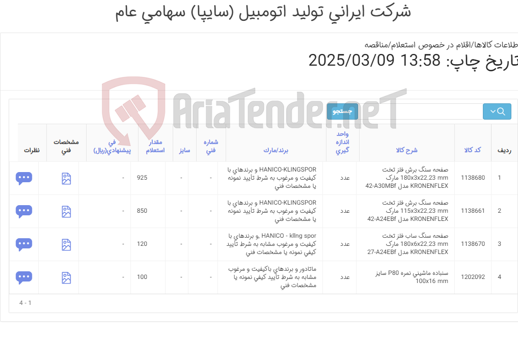 تصویر کوچک آگهی سنباده و صفحه سنگ