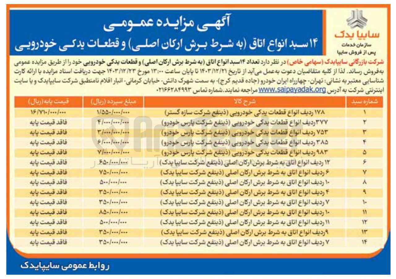 تصویر کوچک آگهی 6
ردیف انواع اتاق به شرط برش ارکان اصلی 