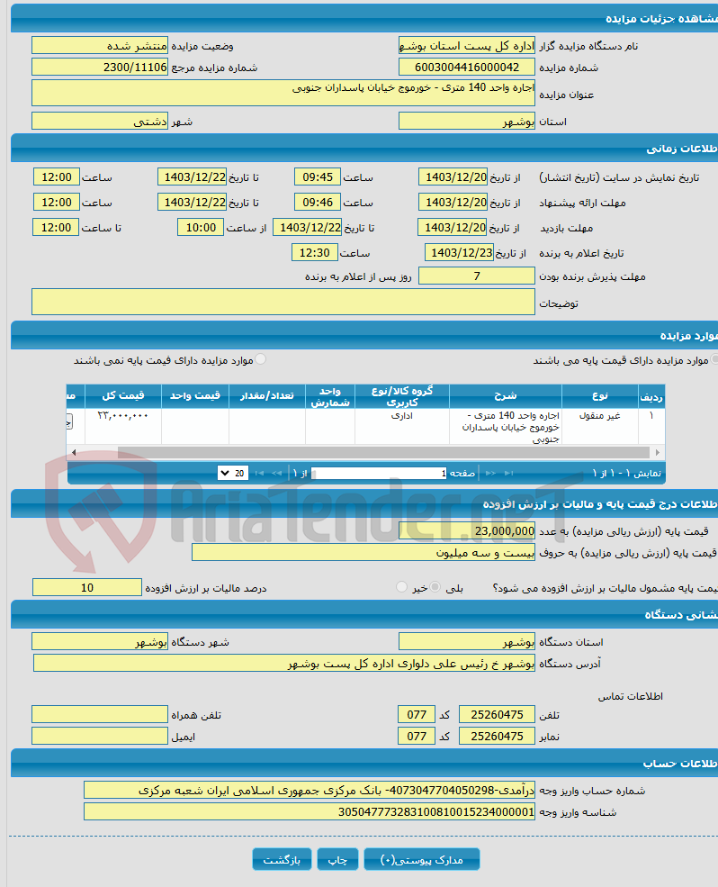 تصویر کوچک آگهی اجاره واحد 140 متری - خورموج خیابان پاسداران جنوبی