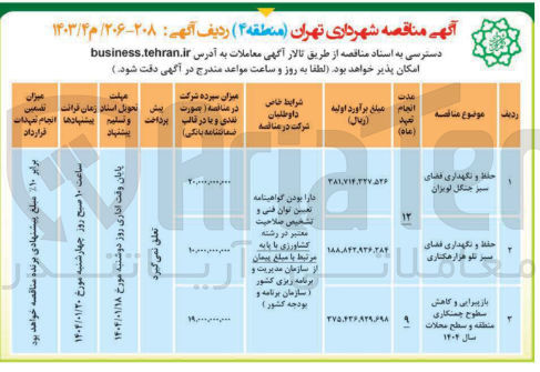 تصویر کوچک آگهی حفظ و نگهداری فضای سیر 
