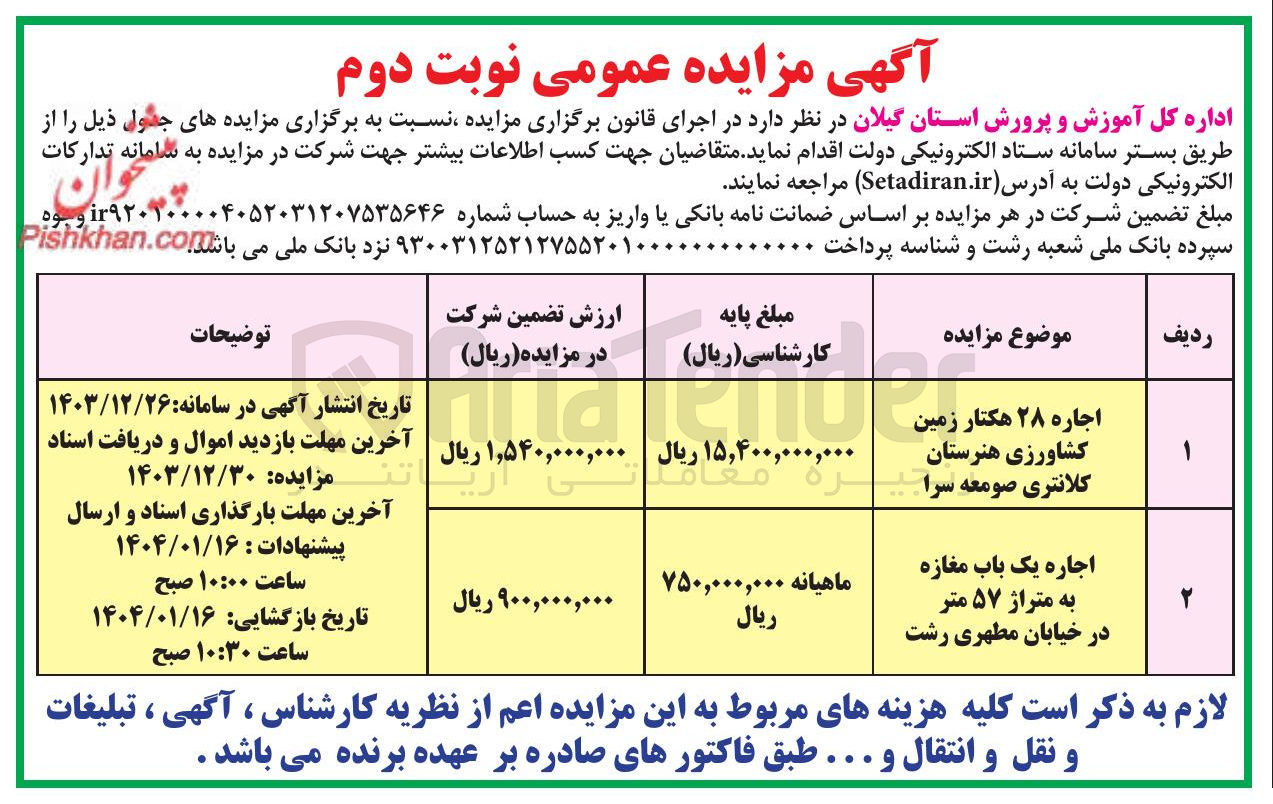 تصویر کوچک آگهی اجاره یک باب مغازه به متراژ ۵۷ متر