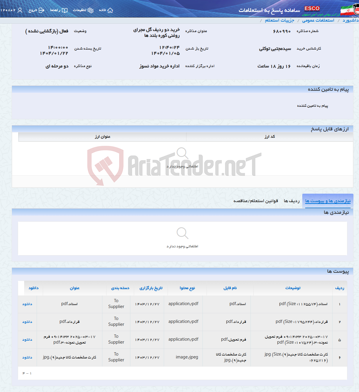 تصویر کوچک آگهی خرید دو ردیف گل مجرای روغنی کوره بلند ها