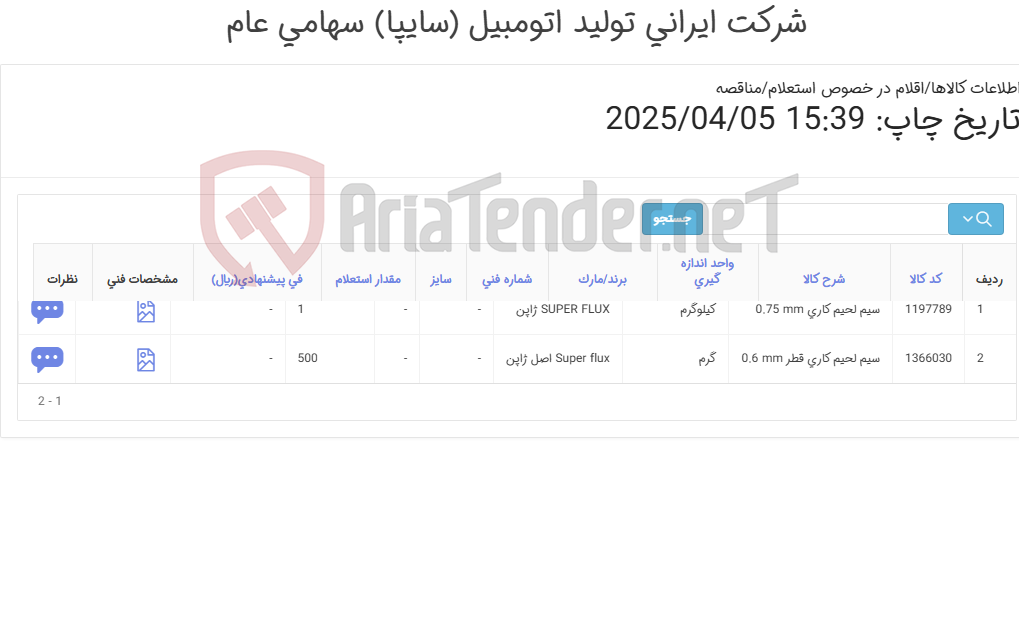 تصویر کوچک آگهی سیم لحیم کاری