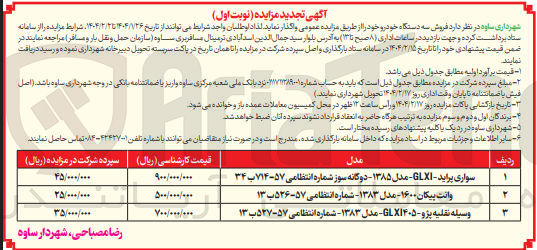 تصویر کوچک آگهی فروش سه خودرو (سواری پراید - وانت پیکان 1600 - پژو 405 GLXI) 