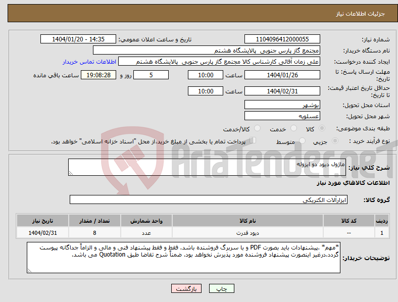 تصویر کوچک آگهی نیاز انتخاب تامین کننده-ماژول دیود دو ایزوله