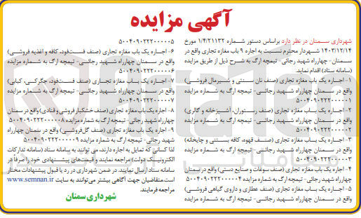 تصویر کوچک آگهی اجاره یک باب مغازه تجاری (صنف فست فود ، کافه و اغذیه فروشی )