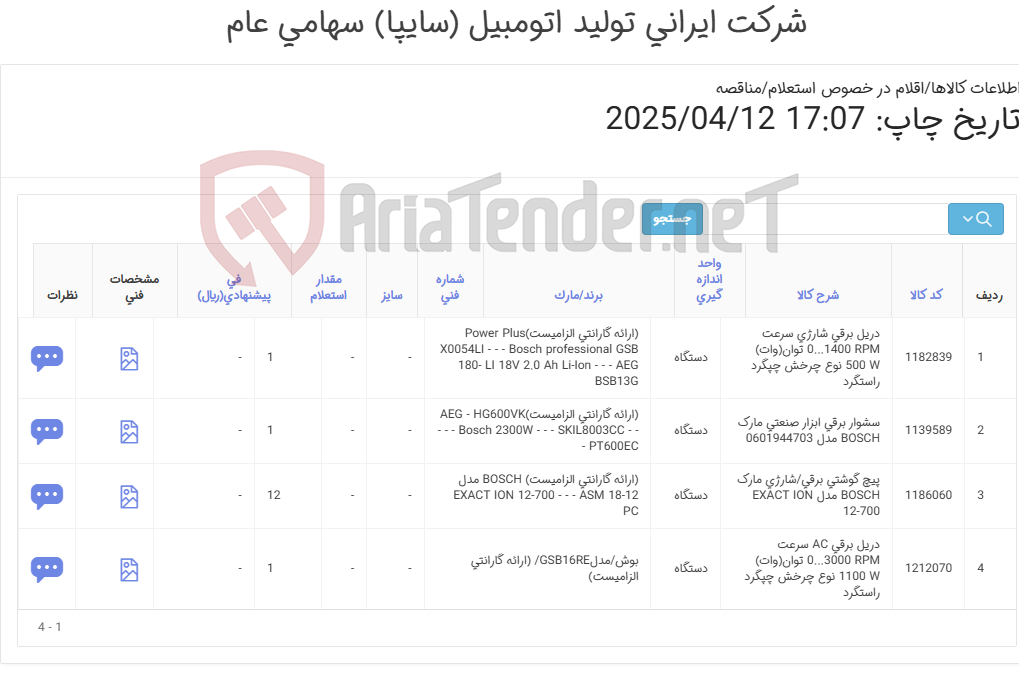 تصویر کوچک آگهی پیچ گوشتی ‎برقی/ سشوار ‎برقی/ دریل ‎برقی