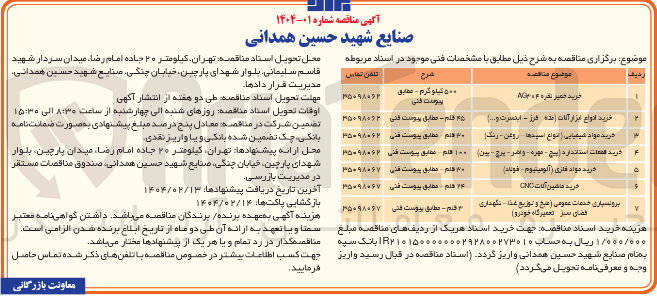 تصویر کوچک آگهی خرید قطعات استاندارد (پیچ - مهره - واشر - پرچ - پین) 100 قلم