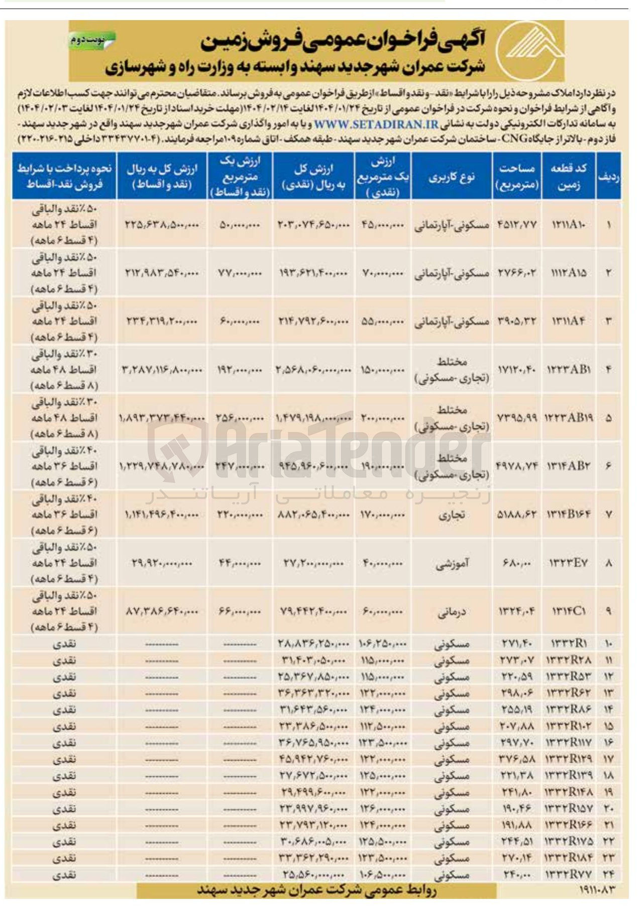 تصویر کوچک آگهی فروش زمین 
