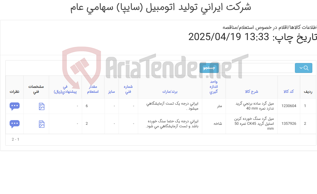تصویر کوچک آگهی میل گرد سنگ خورده ومیل گرد ساده برنجی