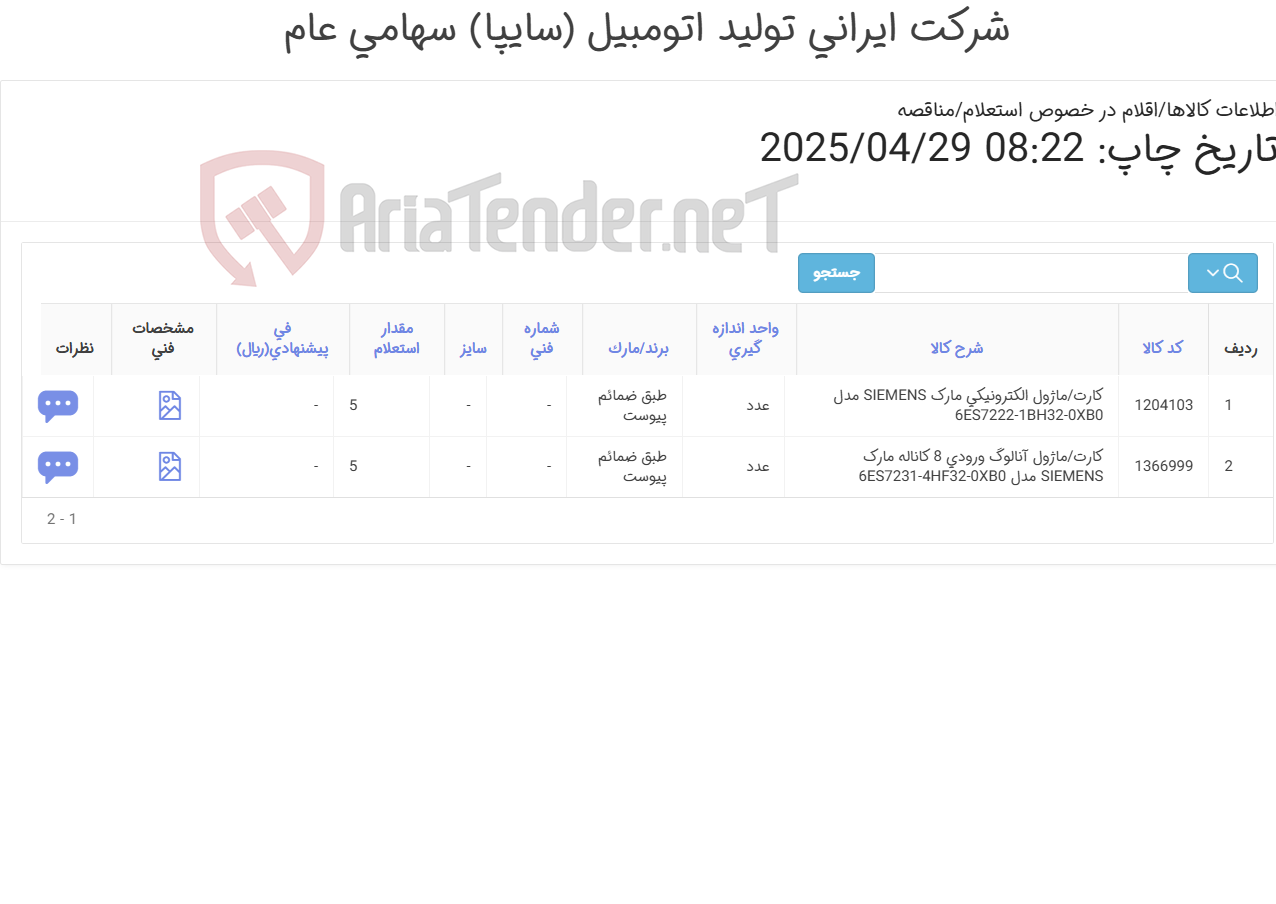 تصویر کوچک آگهی 2آیتم کارت ماژول (تحویل فورس
