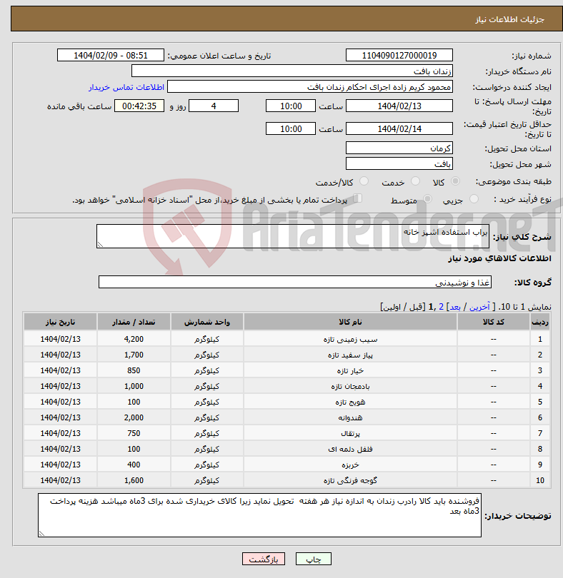 تصویر کوچک آگهی نیاز انتخاب تامین کننده-براب استفاده اشپز خانه