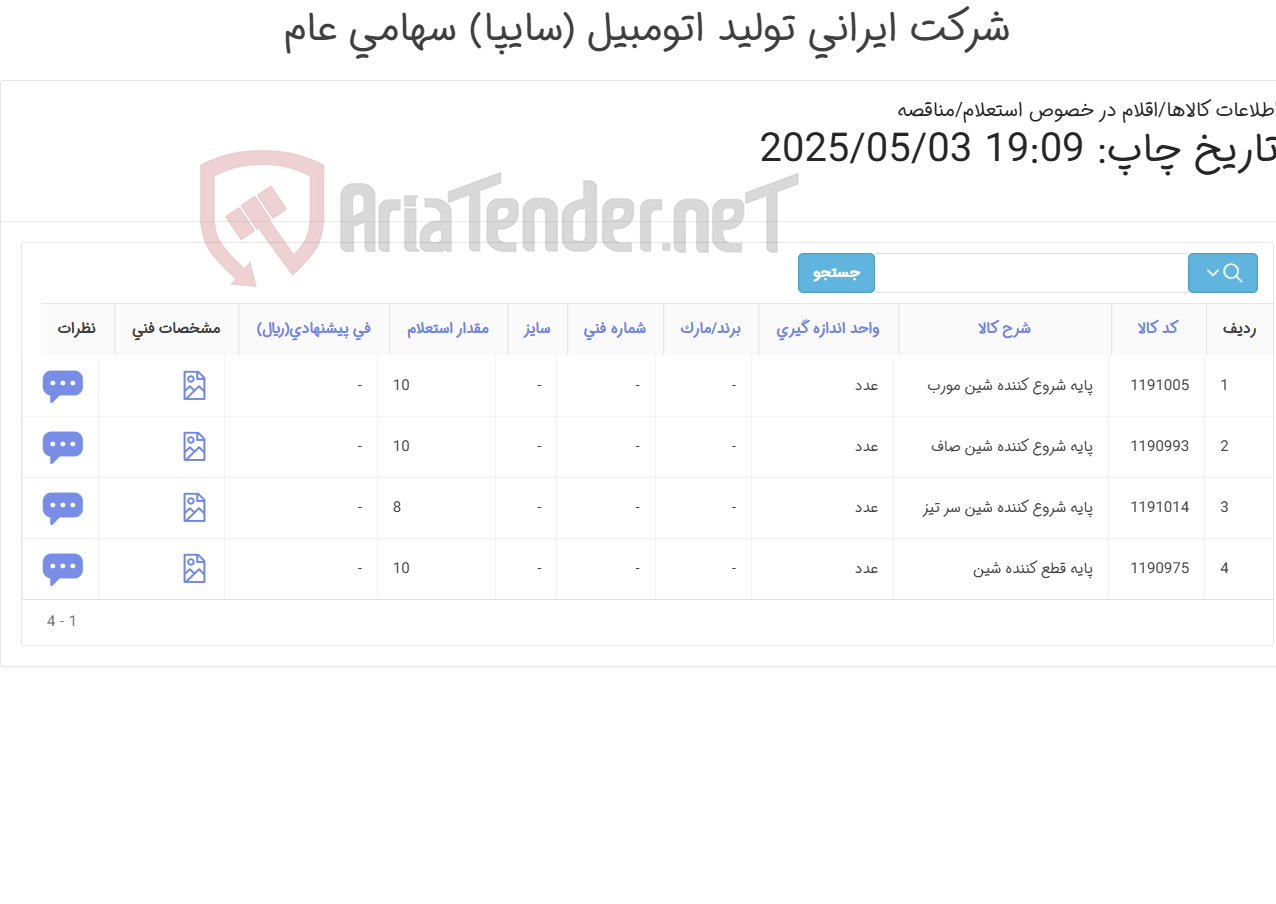 تصویر کوچک آگهی پایه های شین