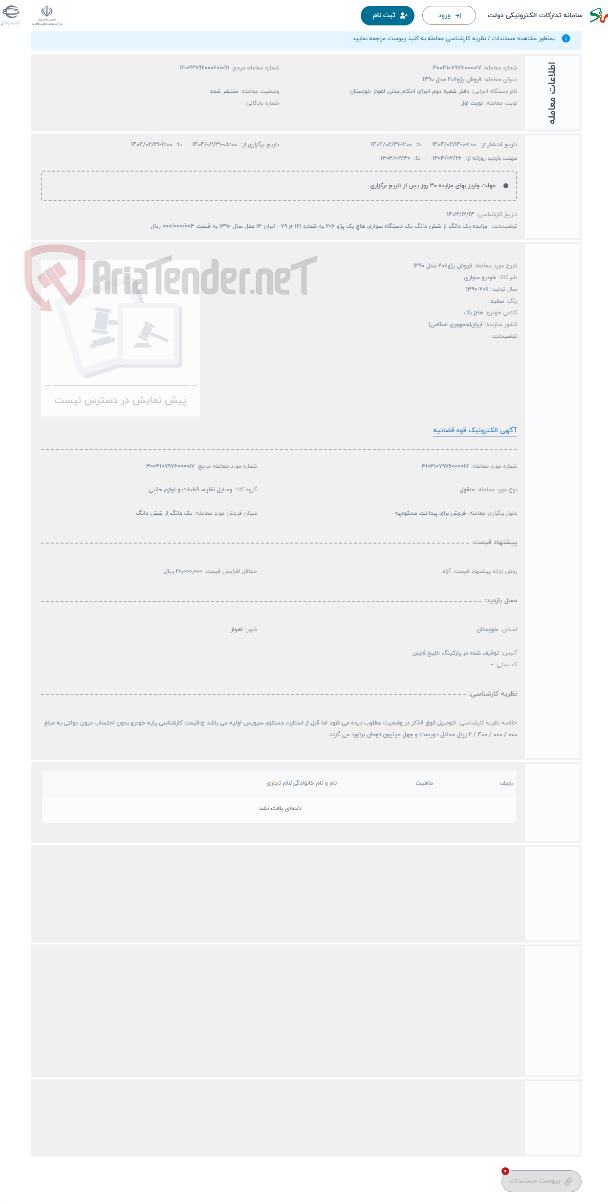 تصویر کوچک آگهی حراج فروش پژو206 مدل 1390