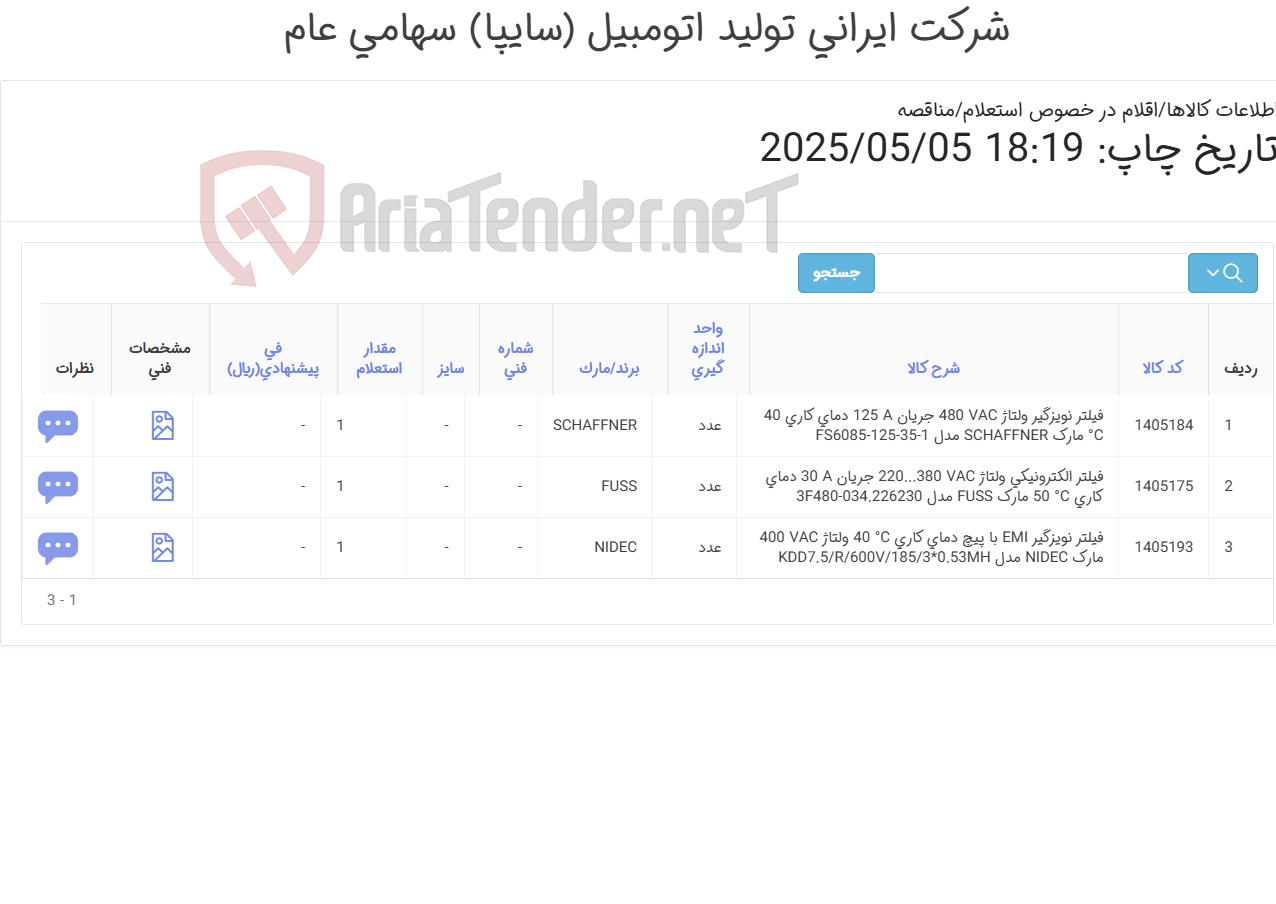 تصویر کوچک آگهی انواع فیلتر