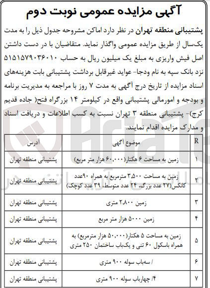 تصویر کوچک آگهی زمین ۲۸۰۰ متری 
