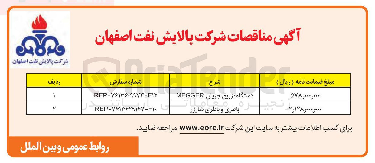 تصویر کوچک آگهی دستگاه تزریق جریان MEGGER 
