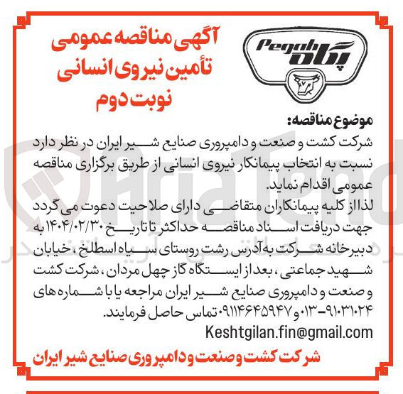 تصویر کوچک آگهی نیروی انسانی 