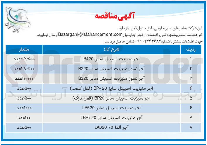تصویر کوچک آگهی آجر منیزیت اسپینل سایز 20 قفل کلفت 
