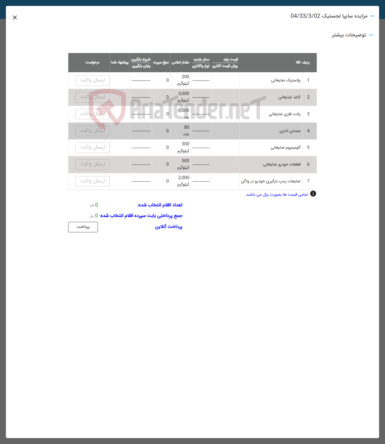 تصویر کوچک آگهی فروش پلاستیک ضایعاتی - کاغذ ضایعاتی - یالت فلزی ضایعاتی - صندلی اداری - آلومینیوم ضایعاتی - قطعات خودرو ضایعاتی - ضایعات رسپ بارگیری خودرو در واگن