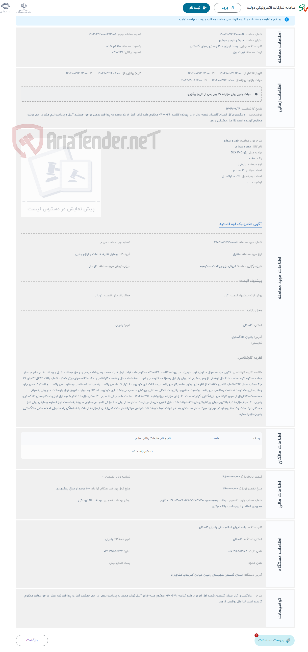 تصویر کوچک آگهی حراج خودرو سواری 
