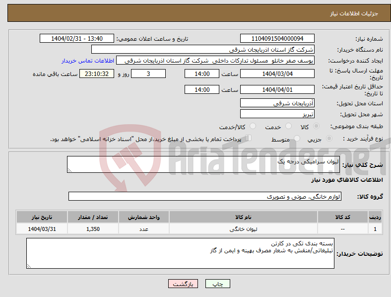 تصویر کوچک آگهی نیاز انتخاب تامین کننده-لیوان سرامیکی درجه یک