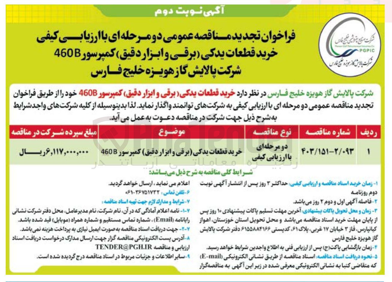 تصویر کوچک آگهی خرید قطعات یدکی برقی و ابزار دقیق کمپرسور 460B 