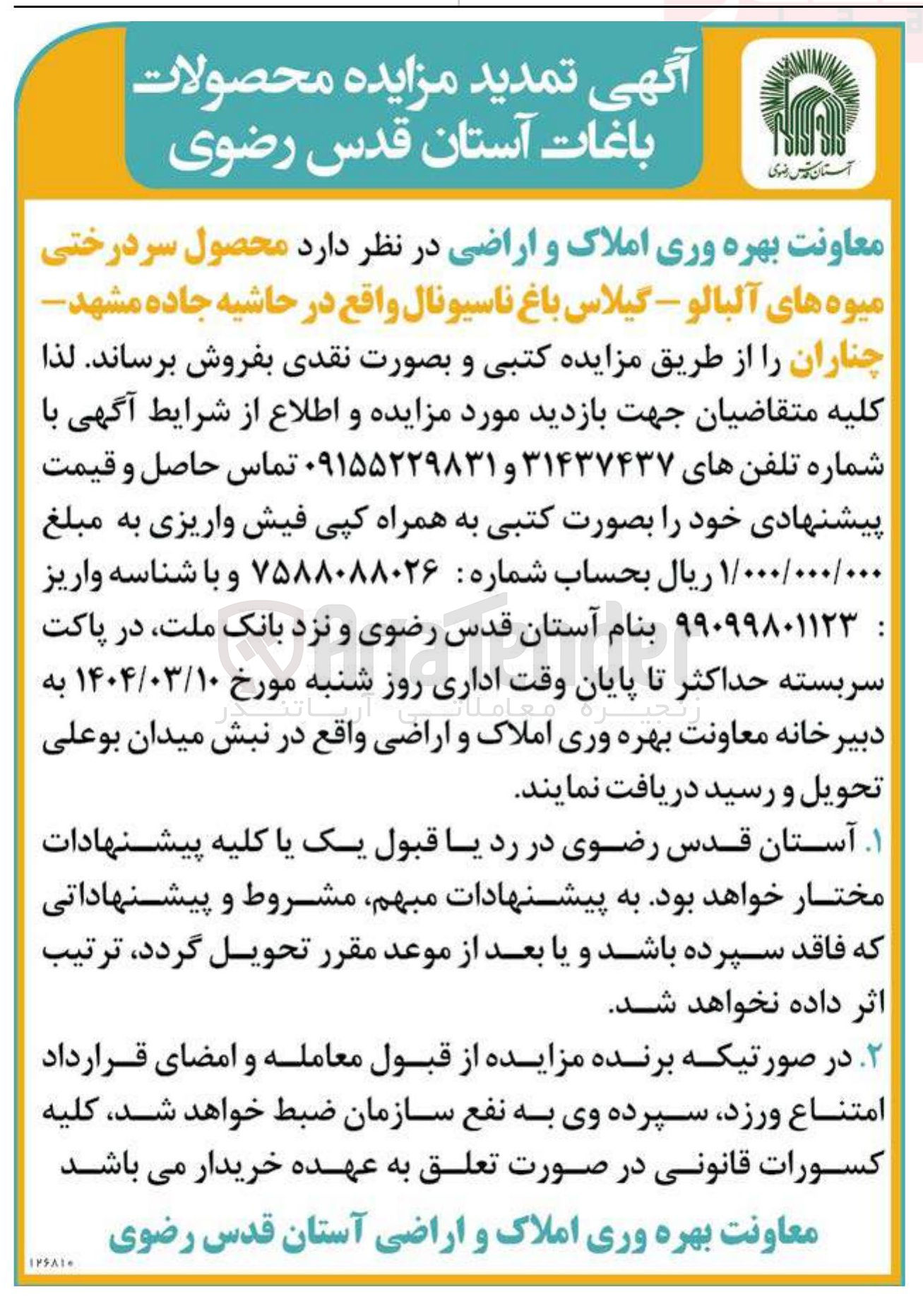 تصویر کوچک آگهی محصول سردرختی میوه های آلبالو - گیلاس باغ 