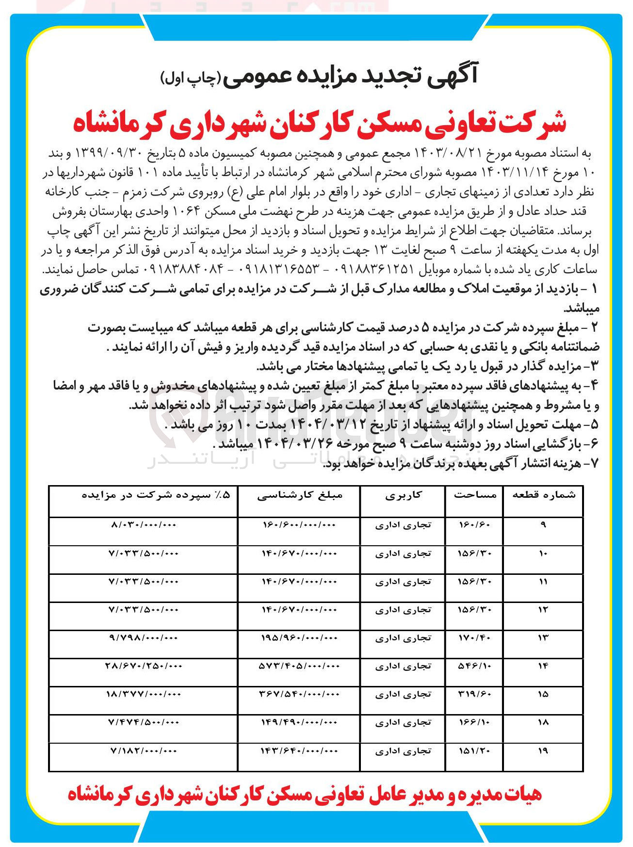 تصویر کوچک آگهی تعدادی از زمینهای تجاری - اداری