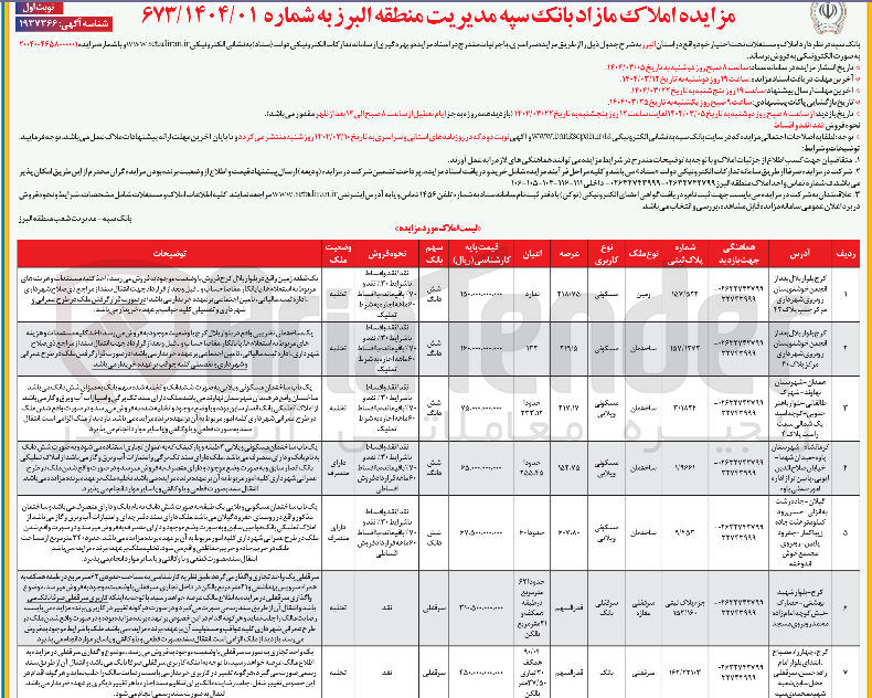 تصویر کوچک آگهی فروش املاک در 7 ردیف با کاربری مسکونی ویلایی بانک