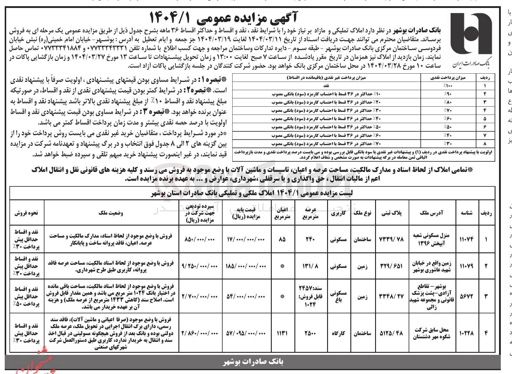 تصویر کوچک آگهی فروش املاک در 4 ردیف با کاربری مسکونی - کارگاه